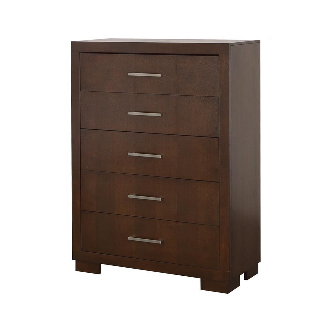 Jessica 5-drawer Chest Cappuccino 200715