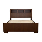 Jessica Queen Bed with Storage Headboard Cappuccino 200719Q