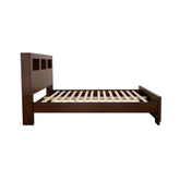 Jessica Queen Bed with Storage Headboard Cappuccino 200719Q