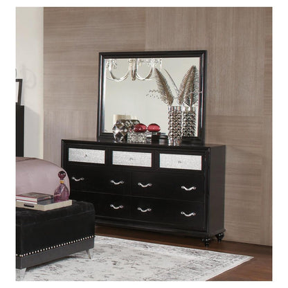 Barzini 7-drawer Rectangular Dresser Black 200893