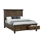 Franco Eastern King Storage Bed Burnished Oak 200970KE