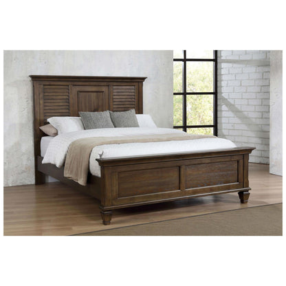 Franco Queen Panel Bed Burnished Oak 200971Q