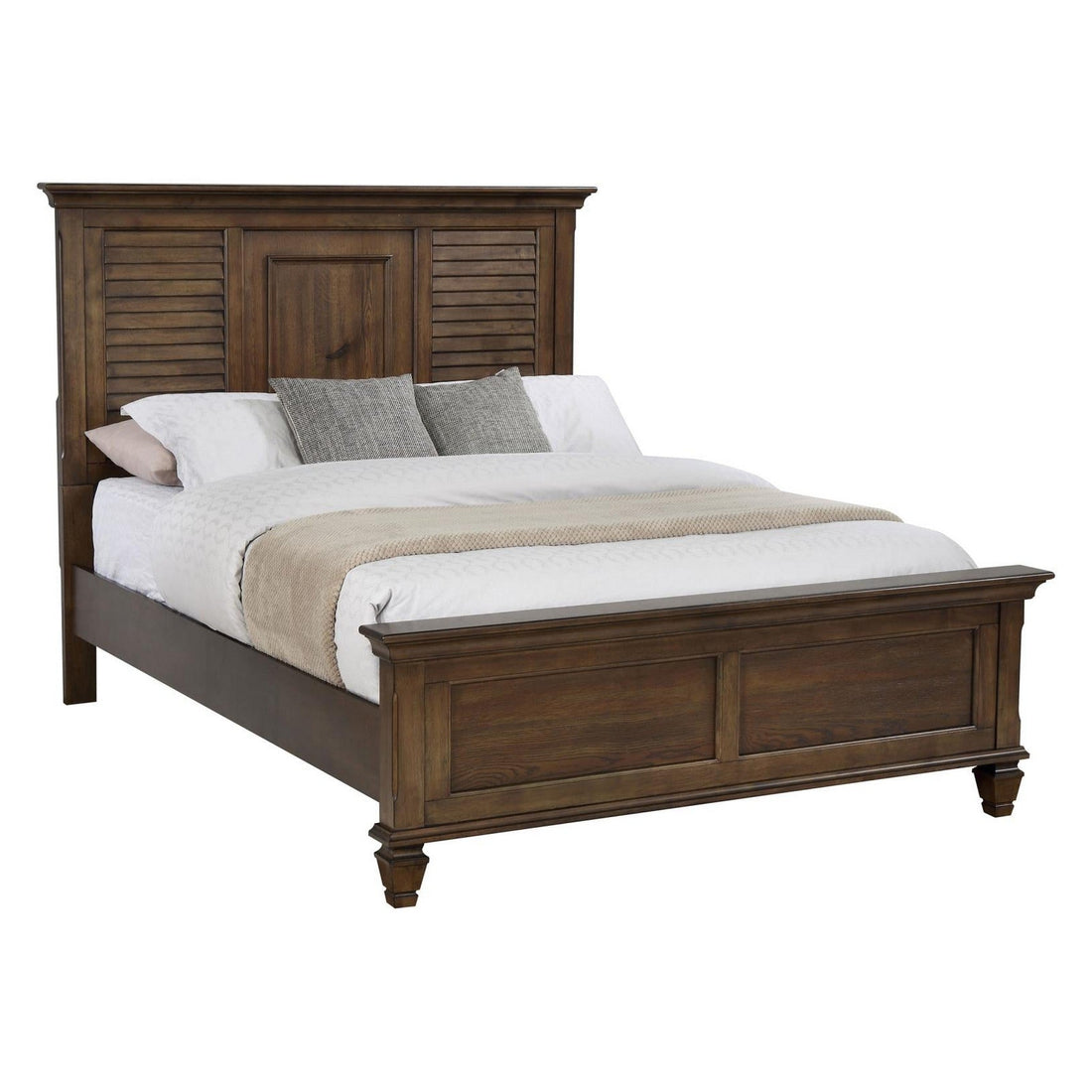 Franco Queen Panel Bed Burnished Oak 200971Q