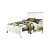 Sandy Beach Eastern King Panel Bed with High Headboard White 201301KE