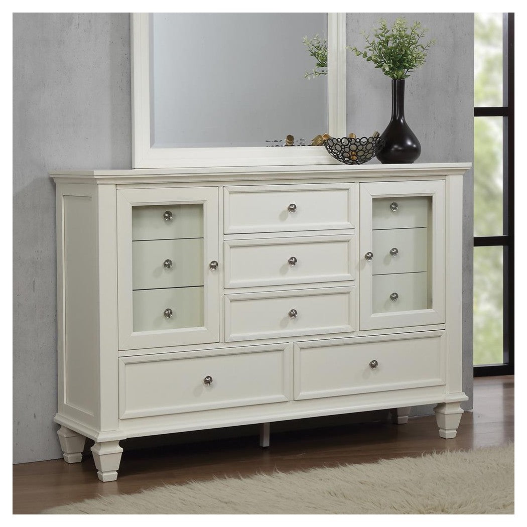 Sandy Beach 11-drawer Rectangular Dresser White 201303