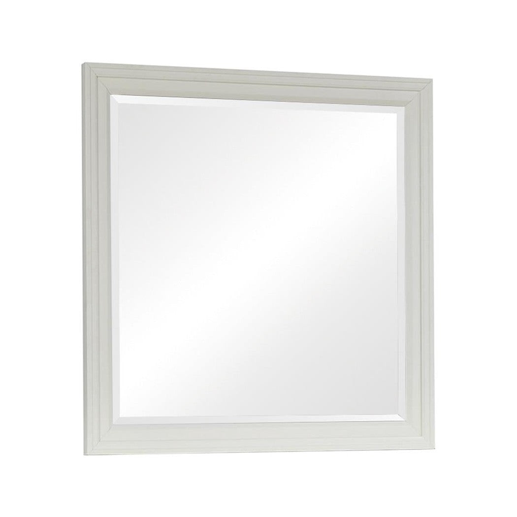 Sandy Beach Rectangular Mirror White 201304