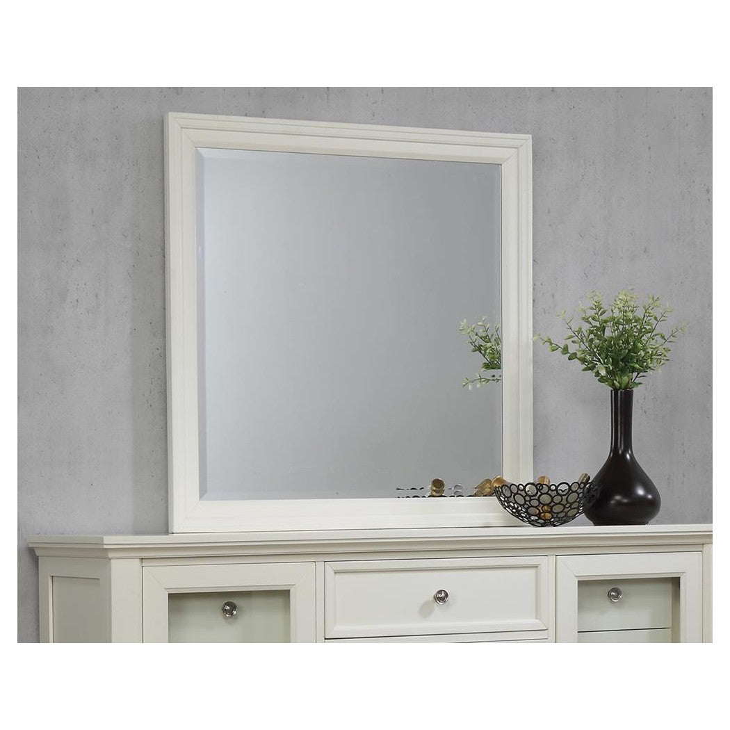 Sandy Beach Rectangular Mirror White 201304