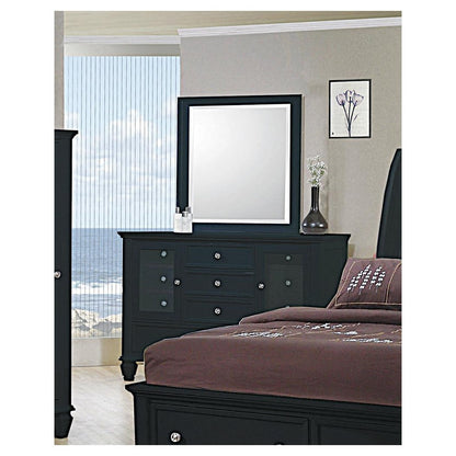 Sandy Beach Vertical Dresser Mirror Black 201324