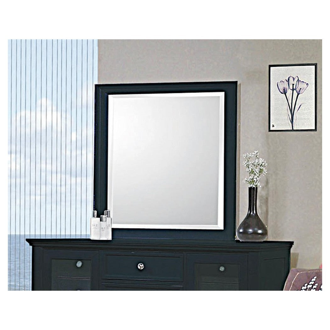 Sandy Beach Vertical Dresser Mirror Black 201324