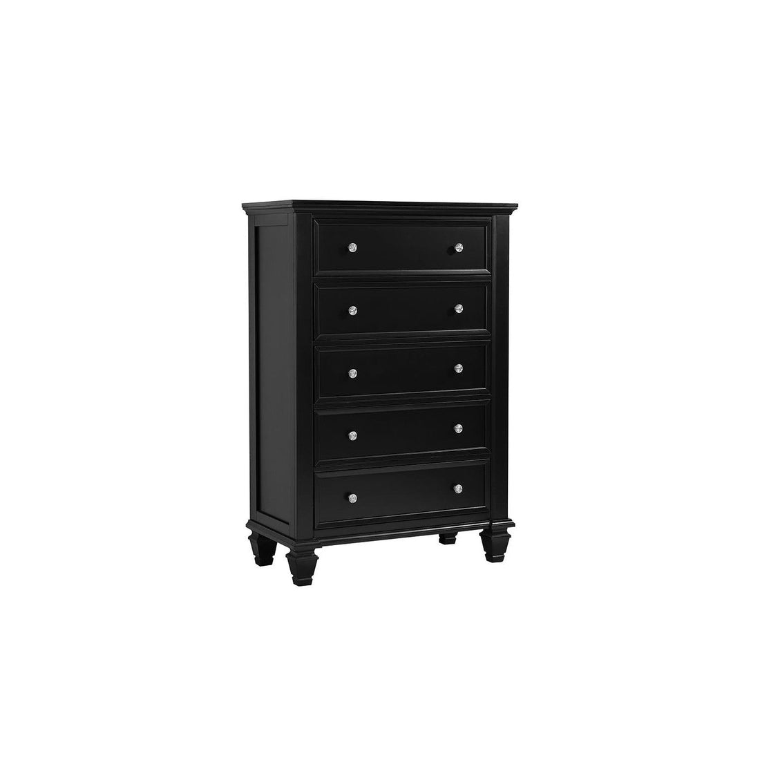 Sandy Beach 5-drawer Chest Black 201325