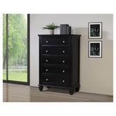 Sandy Beach 5-drawer Chest Black 201325