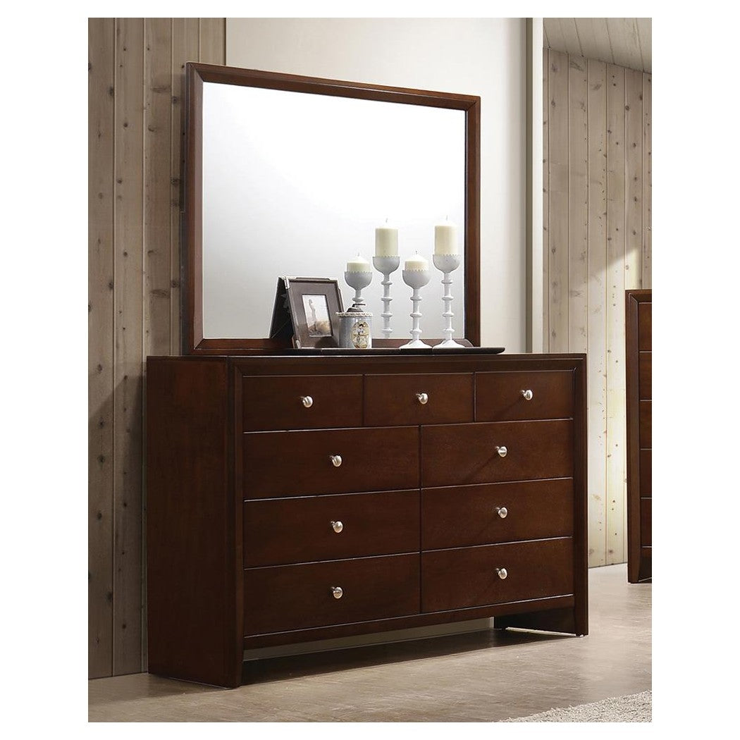 Serenity Rectangle Dresser Mirror Rich Merlot 201974