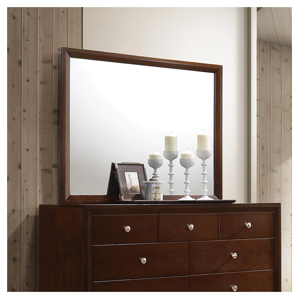 Serenity Rectangle Dresser Mirror Rich Merlot 201974