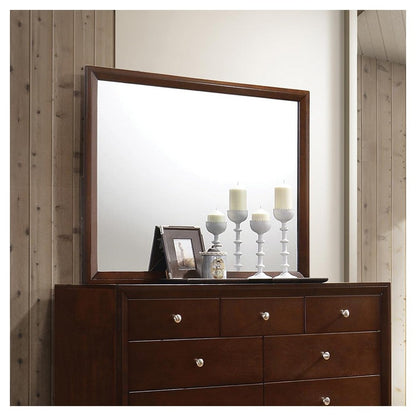 Serenity Rectangle Dresser Mirror Rich Merlot 201974