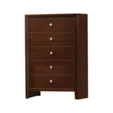 Serenity Rectangular 5-drawer Chest Rich Merlot 201975