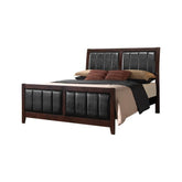 Carlton Eastern King Upholstered Bed Cappuccino and Black 202091KE