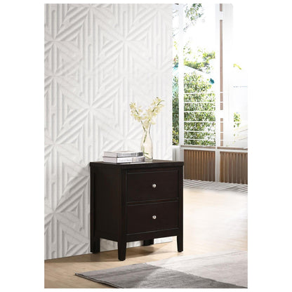 Carlton 2-drawer Rectangular Nightstand Cappuccino 202092