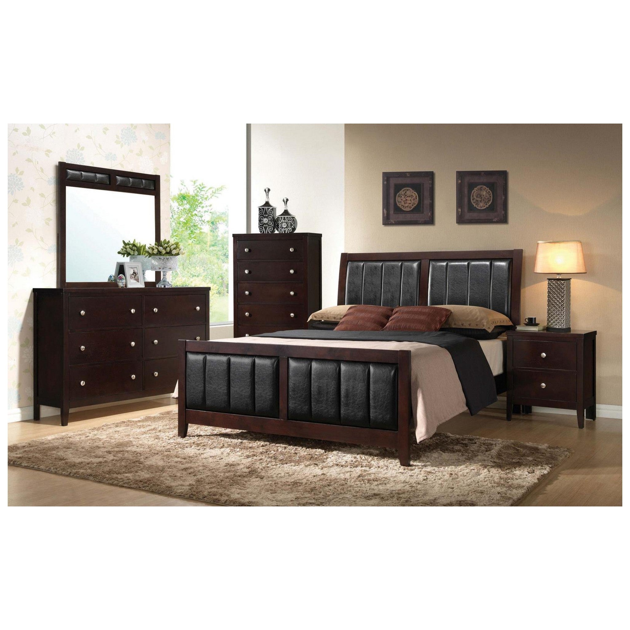 Carlton 2-drawer Rectangular Nightstand Cappuccino 202092