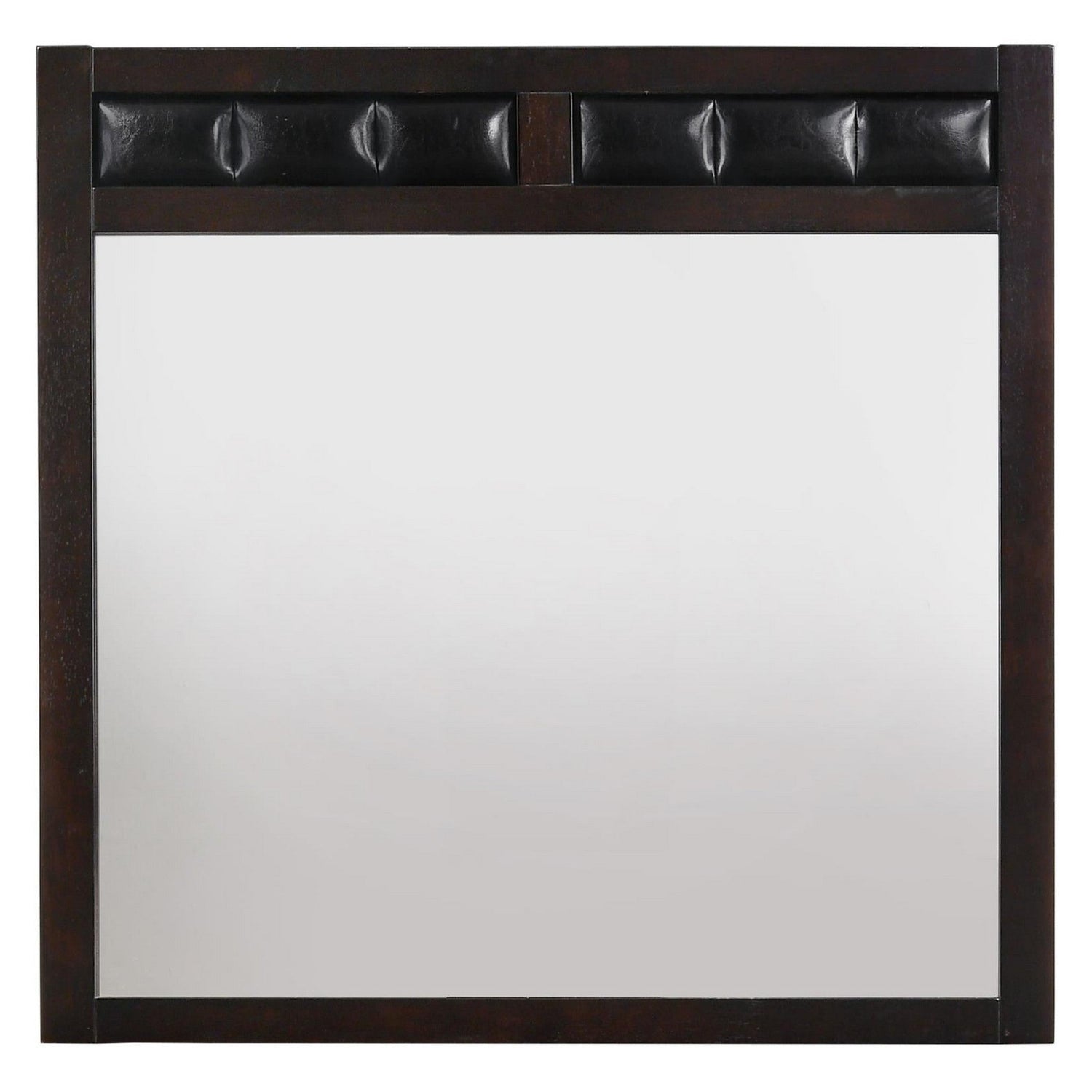 Carlton Upholstered Rectangular Mirror Cappuccino 202094