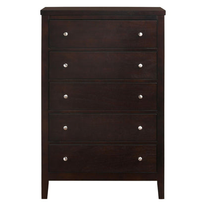 Carlton 5-drawer Rectangular Chest Cappuccino 202095