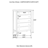 Carlton 5-drawer Rectangular Chest Cappuccino 202095