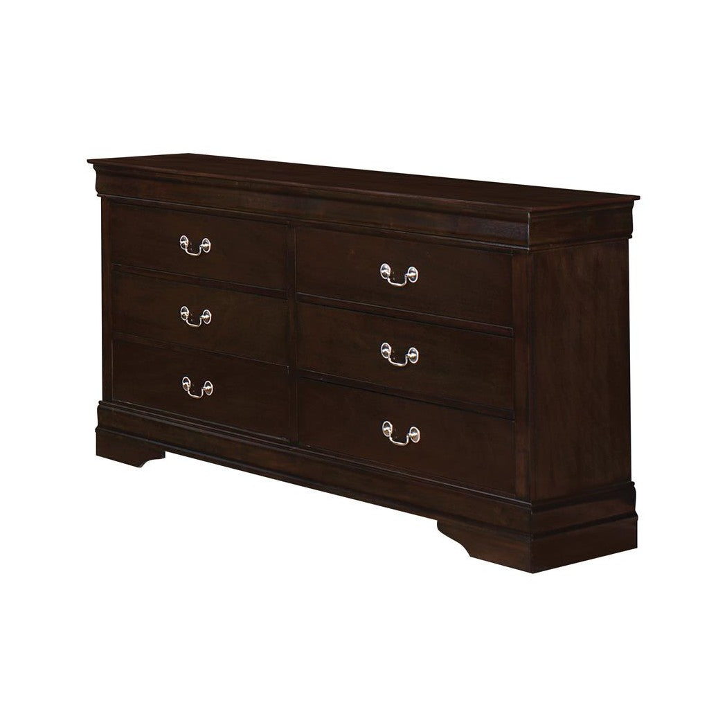 Louis Philippe 6-drawer Dresser Cappuccino 202413