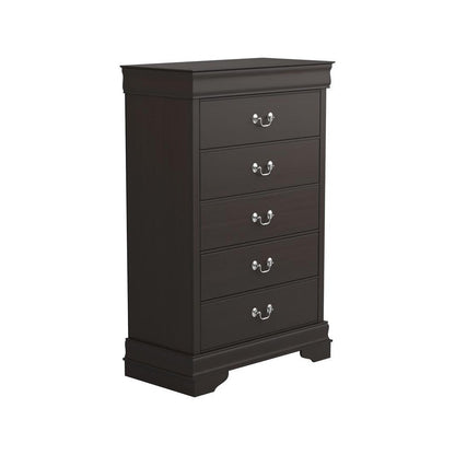 Louis Philippe 5-drawer Chest with Silver Bails Cappuccino 202415