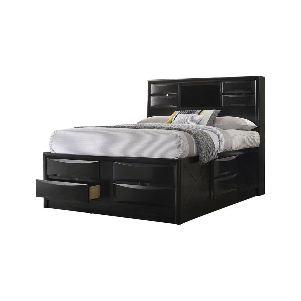 Briana Eastern King Platform Storage Bed Black 202701KE