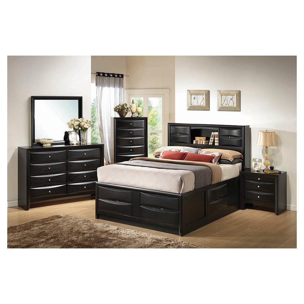 Briana Eastern King Platform Storage Bed Black 202701KE