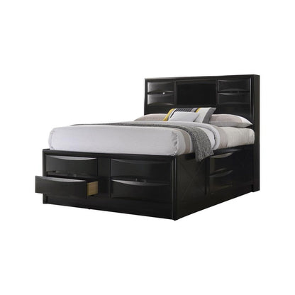 Briana California King Platform Storage Bed Black 202701KW