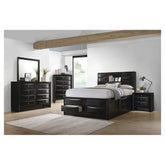 Briana California King Platform Storage Bed Black 202701KW