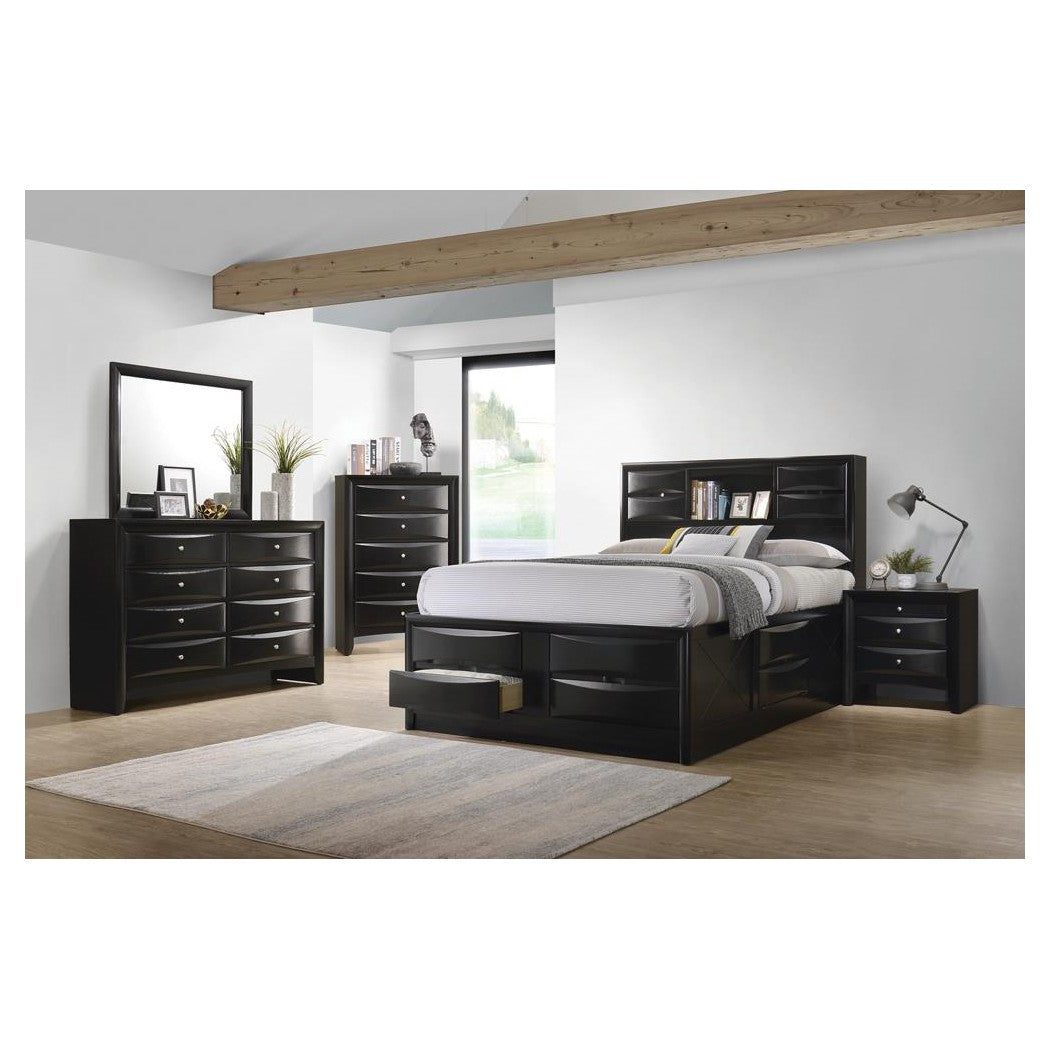 Briana Queen Platform Storage Bed Black 202701Q