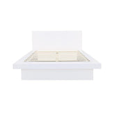 Jessica Queen Platform Bed with Rail Seating White 202990Q