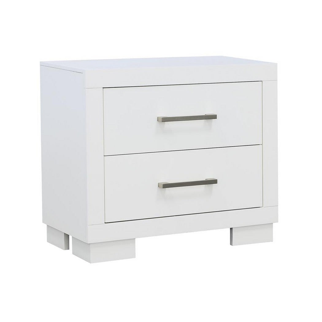 Jessica 2-drawer Nightstand White 202992