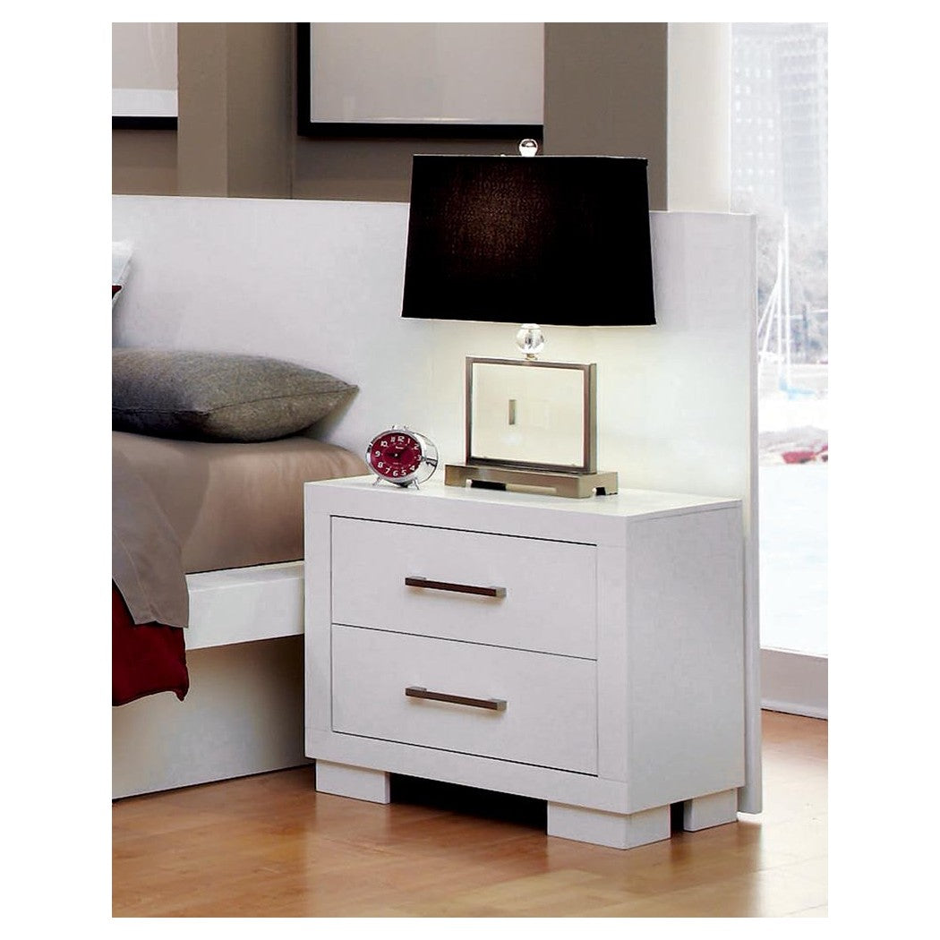 Jessica 2-drawer Nightstand White 202992