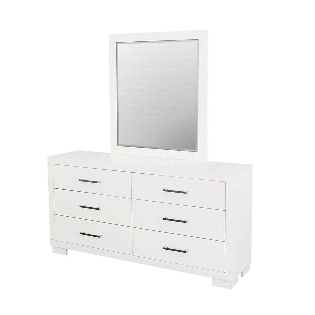 Jessica Rectangular Mirror White 202994