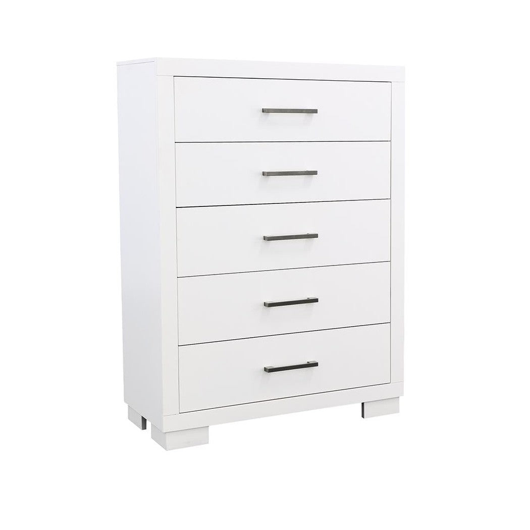 Jessica 5-drawer Chest White 202995