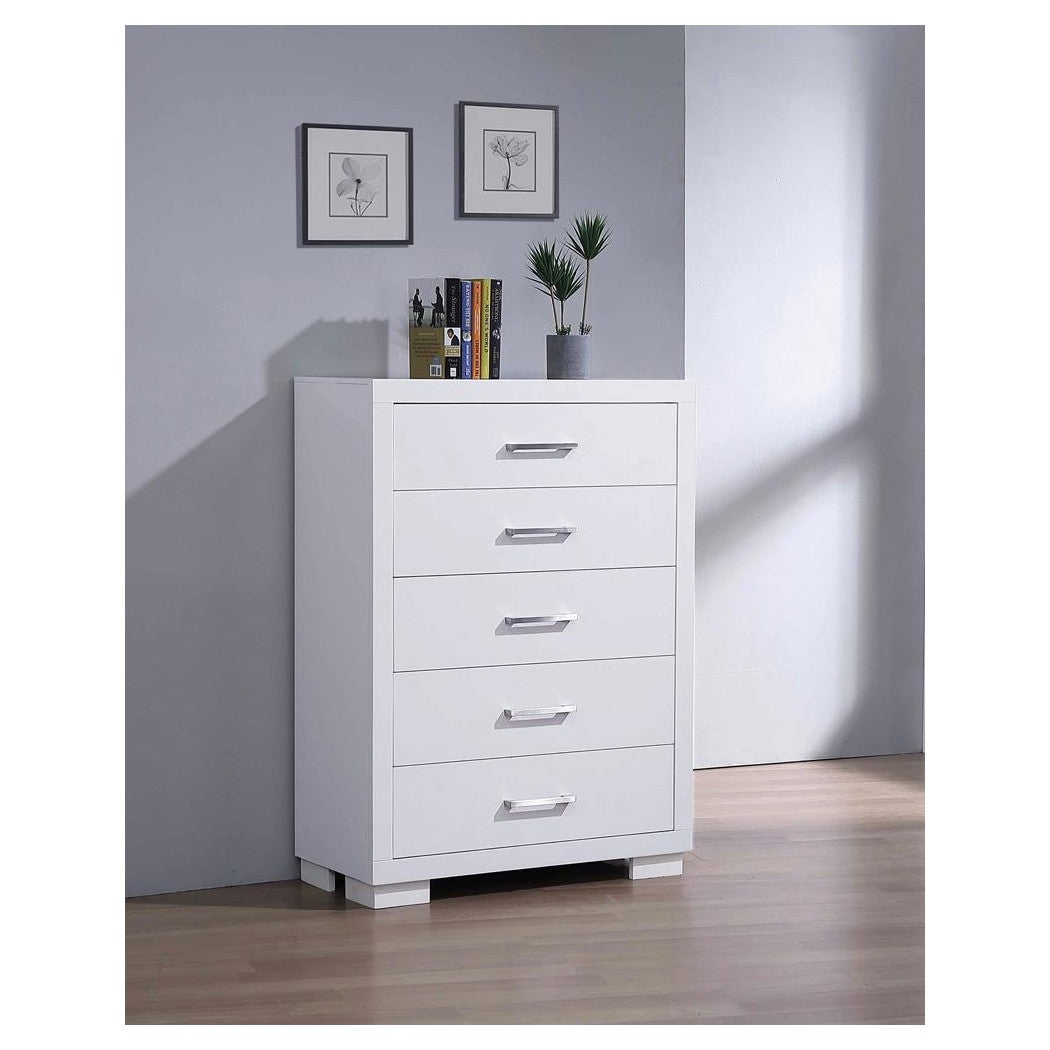 Jessica 5-drawer Chest White 202995