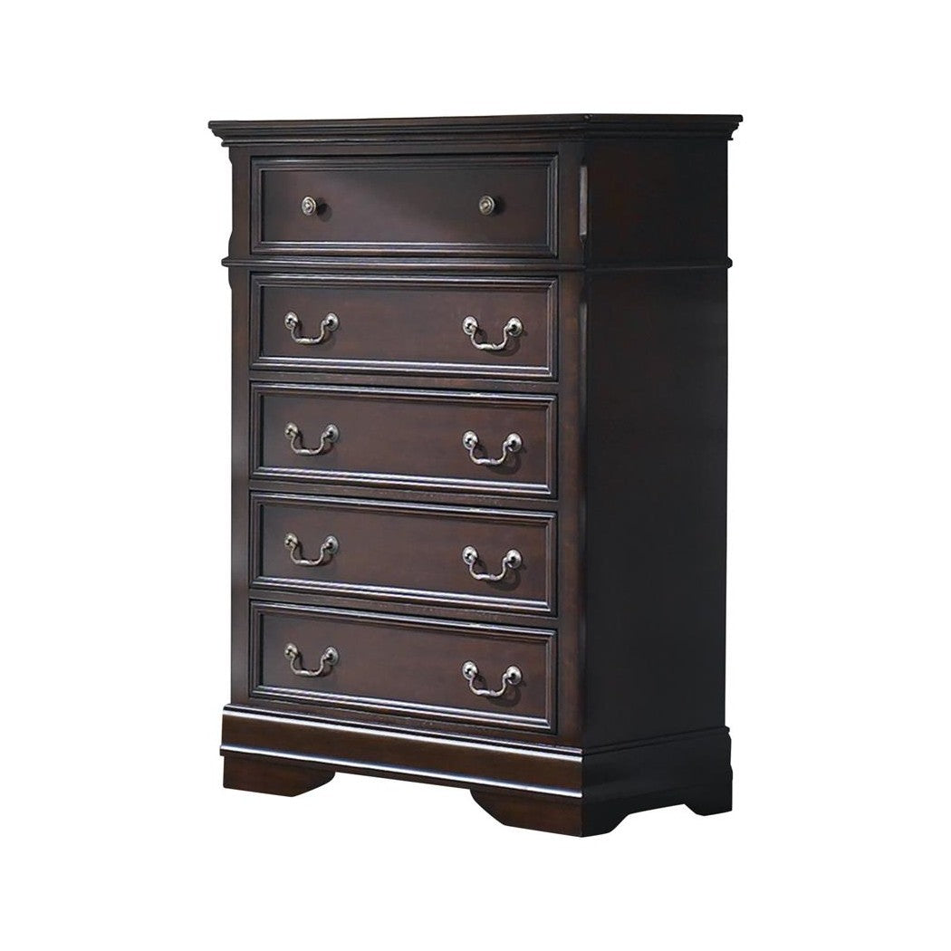 Cambridge 5-drawer Rectangular Chest Cappuccino 203195