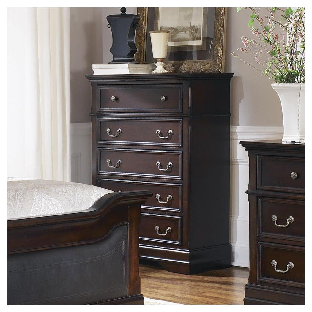 Cambridge 5-drawer Rectangular Chest Cappuccino 203195