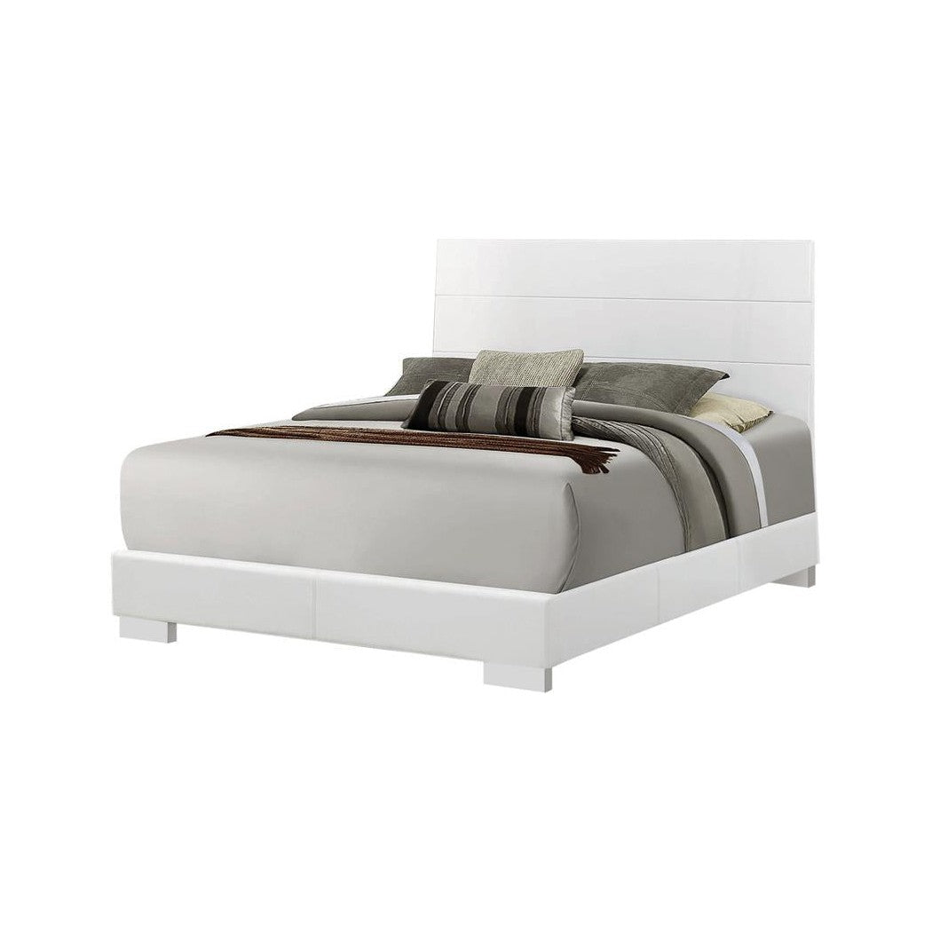 Felicity California King Panel Bed Glossy White 203501KW