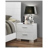 Felicity 2-drawer Nightstand Glossy White 203502