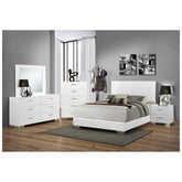 Felicity 2-drawer Nightstand Glossy White 203502