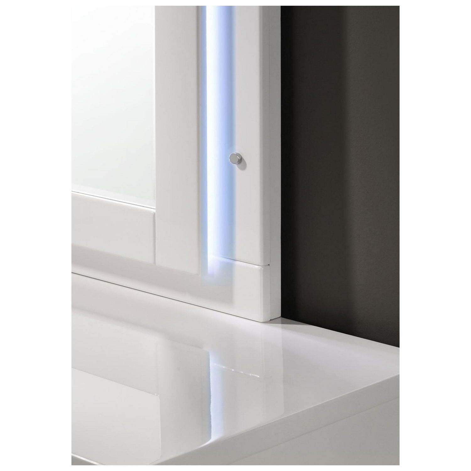 Felicity Mirror Glossy White with LED Light 203504LED