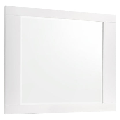 Felicity Rectangle Dresser Mirror Glossy White 203504