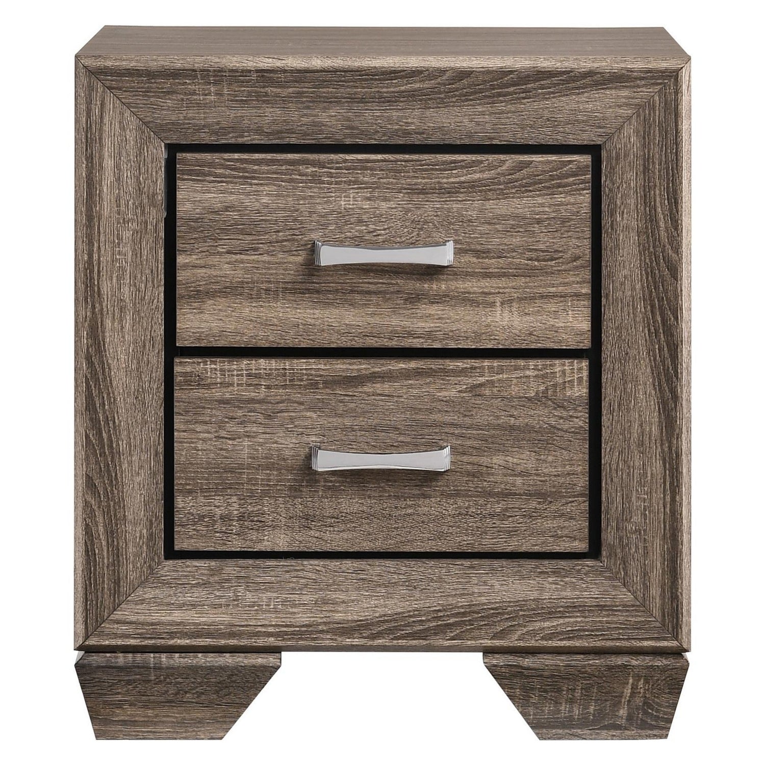 Kauffman 2-drawer Nightstand Washed Taupe 204192