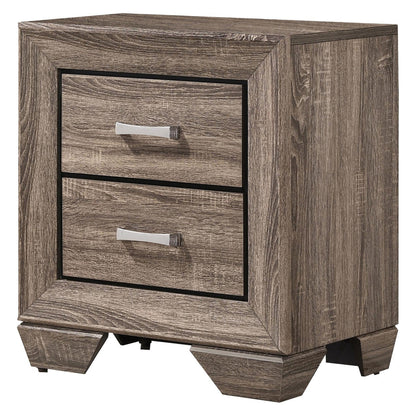 Kauffman 2-drawer Nightstand Washed Taupe 204192