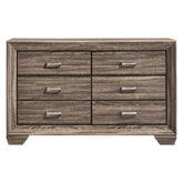 Kauffman 6-drawer Dresser Washed Taupe 204193