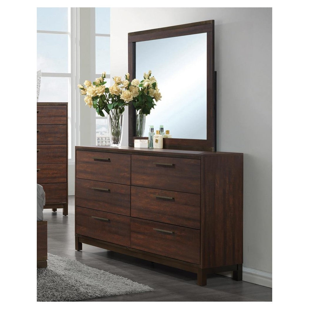 Edmonton 6-drawer Dresser Rustic Tobacco 204353