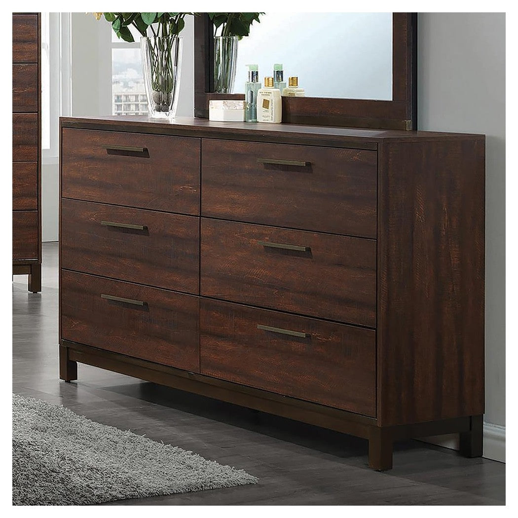 Edmonton 6-drawer Dresser Rustic Tobacco 204353